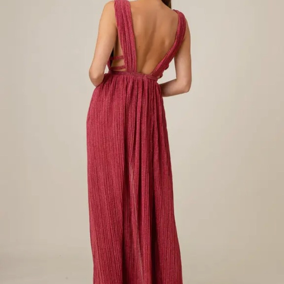 Revolve Line & Dot Deep V Maxi Dress Evening Gown – Size XS - Picture 7 of 9